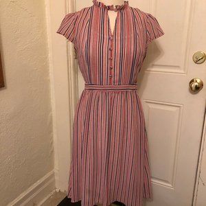 Modcloth red white & blue stripe cap sleeve dress